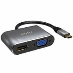 Aisens Adapter iz HDMI v VGA Aisens A109-0627 Siva 15 cm