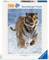 Ravensburger sestavljanka, tiger v snegu, 500/1