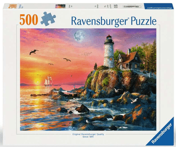   Ravensburger sestavljanka, svetilnik v sončnem zahodu, 500/1