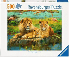 Ravensburger sestavljanka, levi v savani, 500/1