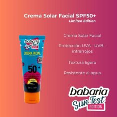 Babaria Krema za Sončenje za Obraz Babaria Sun Fest SPF 50+ 75 ml Omejena izdaja Kremna