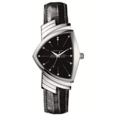 Hamilton Ura moška Hamilton VENTURA SS BLACK DIAL - BLACK LEATHER STRAP