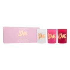 Revolution Home Love Mini Scented Candle Trio Set dišeča svečka True Love 40 g + dišeča svečka First Kiss 40 g + dišeča svečka Date Night 40 g