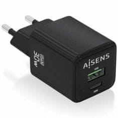 Aisens Stenski Polnilec Aisens ASCH-30W2P038-BK Črna 30 W (1 kosov)