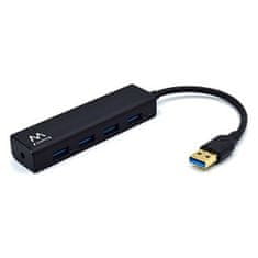 Ewent USB Hub Ewent EW1136 4 x USB 3.0 Črna 3600 W