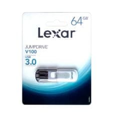 Lexar Ključ USB Lexar JumpDrive V100 Bela/Siva 64 GB