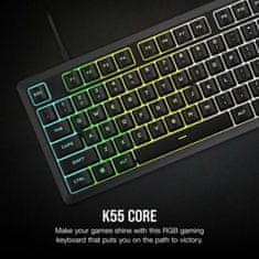 Corsair Tipkovnica Gaming Corsair K55 CORE Črna