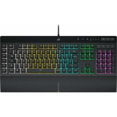 Corsair Tipkovnica Gaming Corsair K55 RGB PRO Črna Qwerty Španska