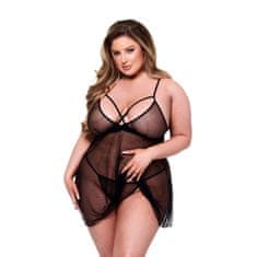 Baci Lingerie Komplet Spodnjega Perila Baci Lingerie Babydoll & G-string Črna 2 Kosi (Queen size)