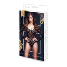 Baci Lingerie Črn Čipkast Bodysuit z Zadnjim Izrezom Ena Velikost Baci Lingerie BW3102 Črna Ena velikost