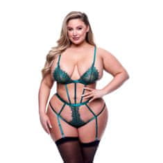 Baci Lingerie Komplet Spodnjega Perila Baci Lingerie Lace Teddy Zelena (Queen)