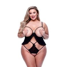 Baci Lingerie Telo Baci Lingerie Peek-a-boo Črna Queen size