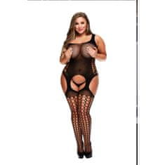 Baci Lingerie Bodystocking z Razporkom in Naramnicami Kraljičina Velikost Baci Lingerie 00421 (XL)