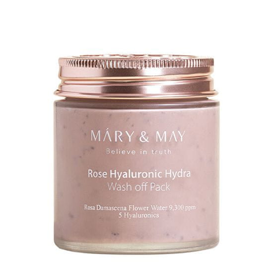 MÁRY & MAY Vlažilna maska za obraz Rose Hyaluronic Hydra (Wash Off Pack) 125 g