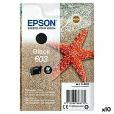 Epson Katuša s Črnilom Izvirna Epson P-2100, 3100, 4100 / WF-2830DWF, 2850DW - Nº 603 Črna (10 kosov)