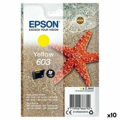 Epson Katuša s Črnilom Izvirna Epson XP-2100, 3100, 4100 / WF-2830DWF, 2850DW - Nº 603 Rumena (10 kosov)