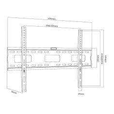 Maclean Maclean TV MC-419 stenski nosilec 32"-100" VESA 600x400 45kg nagibni univerzalni nastavljivi nivo Dodatna oprema Ploščati težki