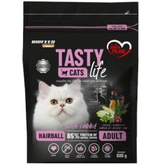 BIOFEED BIOFEED Tasty Cats Life Hairball Rabbit - suha hrana za mačke - 600g