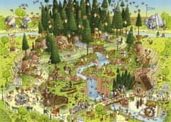 Heye Puzzle Crazy Zoo: Black Forest Exposition 1000 kosov