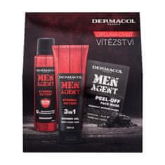 Dermacol Men Agent Eternal Victory Set gel za prhanje Men Agent Eternal Victory 3in1 250 ml + deodorant Men Agent Eternal Victory 150 ml + maska za obraz Men Agent Peel-Off Face Mask 2x7,5 ml za moške