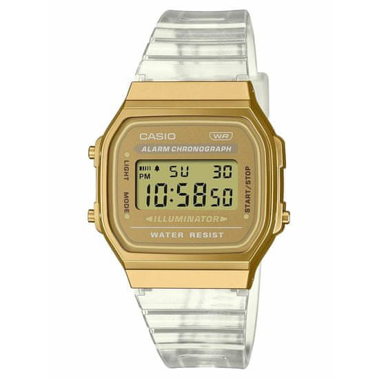 Casio Ura uniseks Casio VINTAGE COLLECTION - TRANSPARENT BAND - GOLD