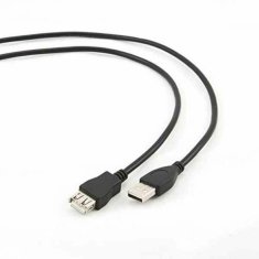 Gembird USB Podaljševalni Kabel GEMBIRD 1.8m USB 2.0 A M/FM (1,8 m) Črna 1,8 m