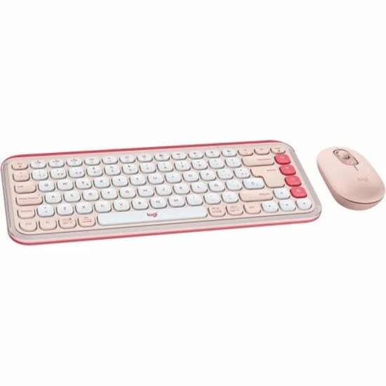 Logitech Tipkovnica Logitech 920-013120 Roza Qwerty Španska QWERTY