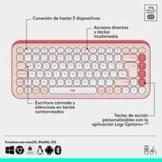 Logitech Tipkovnica Logitech 920-013120 Roza Qwerty Španska QWERTY