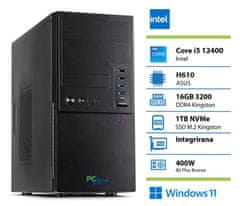 PCplus e-office namizni računalnik, i5-12400, 16GB, SSD1TB, W11H, tipkovnica, miška (146800)