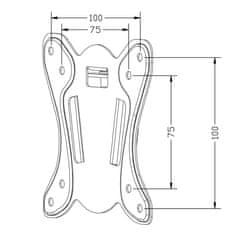 Maclean Maclean MC-715A Držalo za TV, držalo za TV, Max VESA 100x100, 13-27", 25 kg