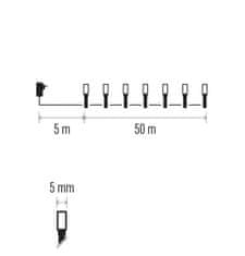 Emos  LED svetlobna veriga RGB 50m IP44 