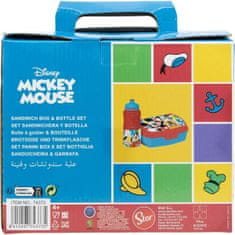 Mickey Mouse Škatla za Hrano z Vgrajenim Bidonom Mickey Mouse CZ11277 380 ml 17 cm Plastika