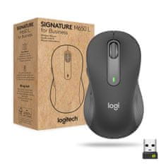 Logitech Miška Bluetooth Brezžična Logitech M650 L Grafit Jeklo 4000 dpi