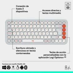 Logitech Tipkovnica Logitech Pop Icon Bela Qwerty Španska QWERTY