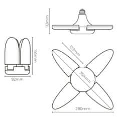 Edm LED svetilka EDM 98907 Leaf 30 W 200 W E27 3000 lm 35 x 11,2 cm Večsmerna (6500 K)