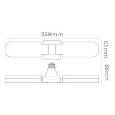 Edm LED svetilka EDM 98908 15 W E27 1521 Lm 35,5 x 6,3 x 8,6 cm Večsmerna (6500 K)