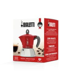 BIALETTI Italijanski Kuhalnik za Kavo Bialetti Moka Induction Rdeča Kovina Aluminij 150 ml