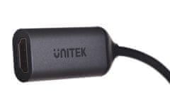 Unitek Kabelski adapter Unitek (V1420A) USB-C - HDMI 2.0, 4K 60Hz, črn, dolžina 0,15 m, ženski HDMI 2.0, moški USB-C, pakiranje 1 kos.