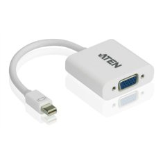 Aten Mini DisplayPort na VGA pretvornik - visoka ločljivost do 4096 x 2160 px, aluminijasta ohišje, zanesljiva povezava, bele barve