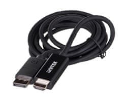 Unitek UNITEK DisplayPort 1.2 na HDMI kabel 4K@60HZ, dolžina 1,8m, črn, moški - moški, podpira HDR, 18 Gbit/s, idealen za visokokakovostno video predvajanje