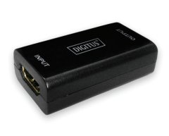 Digitus Digitus HDMI Repeater za širitev videoprevodnosti - podpora za 3D, 1080p, do 30m razdalje, črn, kompaktna zasnova, visoka pasovna širina 340 MHz, združljivost HDCP.