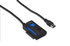 Digitus DIGITUS DA-70326 USB 3.0 Adapter za Lagranje - Črn, Plug and Play, 1,2 m kabel, Hitrost prenosa do 6 Gbit/s, združljiv s Windows 8/7/Vista/XP