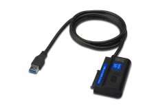 Digitus DIGITUS DA-70326 USB 3.0 Adapter za Lagranje - Črn, Plug and Play, 1,2 m kabel, Hitrost prenosa do 6 Gbit/s, združljiv s Windows 8/7/Vista/XP