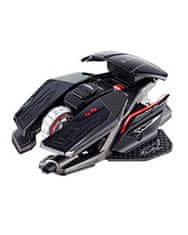 Mad Catz R.A.T. X3 igralna miška, desničarska, USB, optična, 16000 DPI, črna, 10 gumbov, osvetlitev v več barvah.