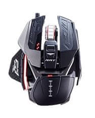 Mad Catz R.A.T. X3 igralna miška, desničarska, USB, optična, 16000 DPI, črna, 10 gumbov, osvetlitev v več barvah.