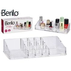 Berilo Organizator za ličila Prozorno 9 x 4,5 x 22,7 cm