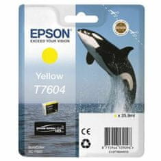 Epson Katuša s Črnilom Izvirna Epson T7604 Črna