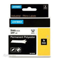 Dymo Laminiran trak za etiketirne stroje Rhino Dymo ID1-9 9 x 5,5 mm Črna Poliester Bela (5 kosov)