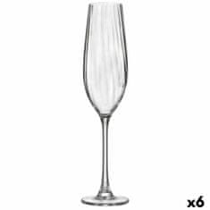 Bohemia Crystal Kozarec za šampanjec Bohemia Crystal Optic Prozorno Steklo 260 ml (6 kosov)