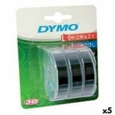 Dymo Laminiran trak za etiketirne stroje Dymo 84773 9 mm x 3 m Črna Bela (5 kosov)